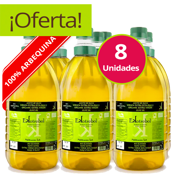 aceite de oliva bio ekotrebol extra virgen arbequina