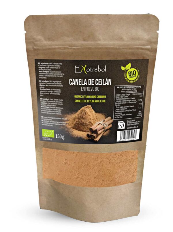 Canela de Ceilán en polvo Bio Ekotrebol