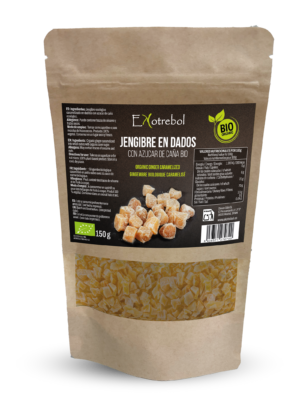 Dados caramelizados jengibre Bio Ekotrebol